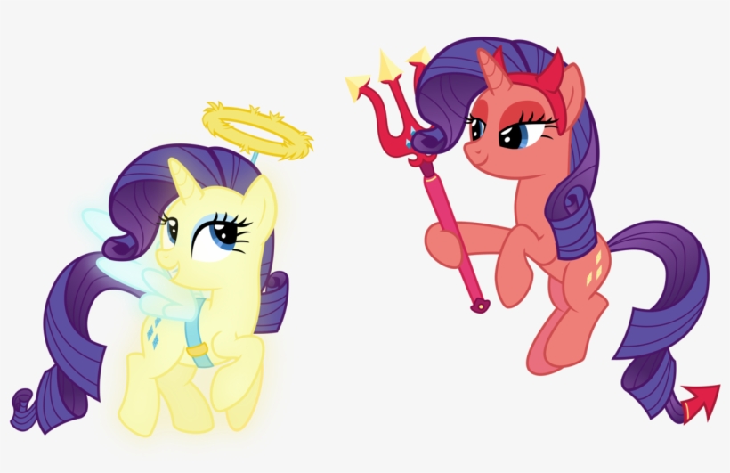 Absurd Res, Angel, Angel Rarity, Artist - Rarity Angel And Demon, transparent png #1722393