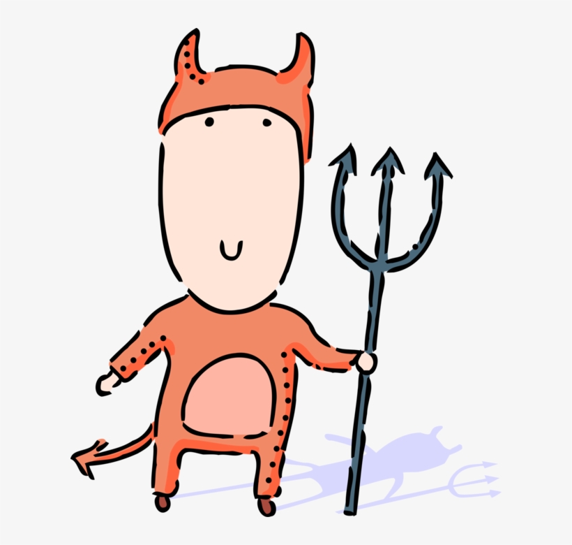 Vector Illustration Of Satanic Supreme Spirit Of Evil - Cartoon, transparent png #1722754