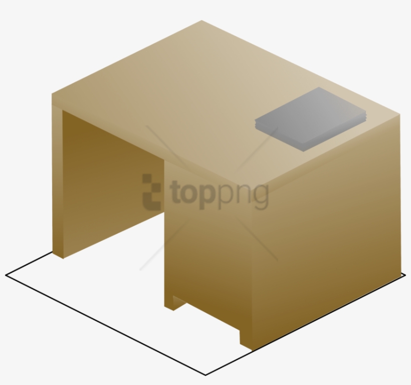 Desk Clipart Wood Table - Desk, transparent png #1722887