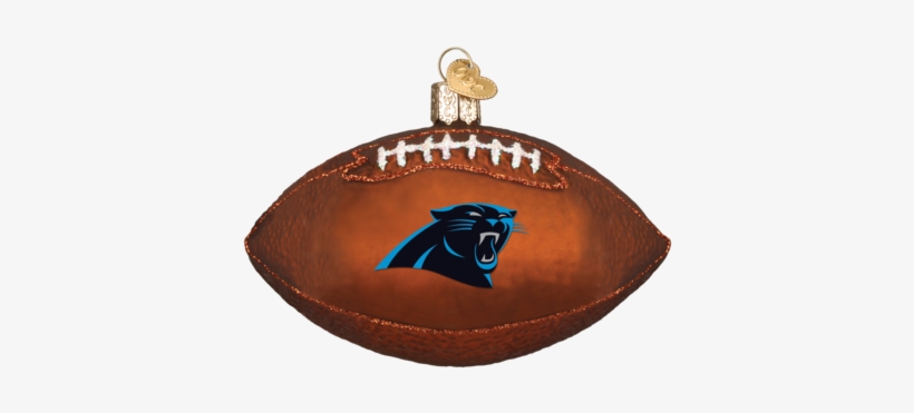 Carolina Panthers Football Ornament - Old World Christmas Carolina Panthers Football Glass, transparent png #1723078