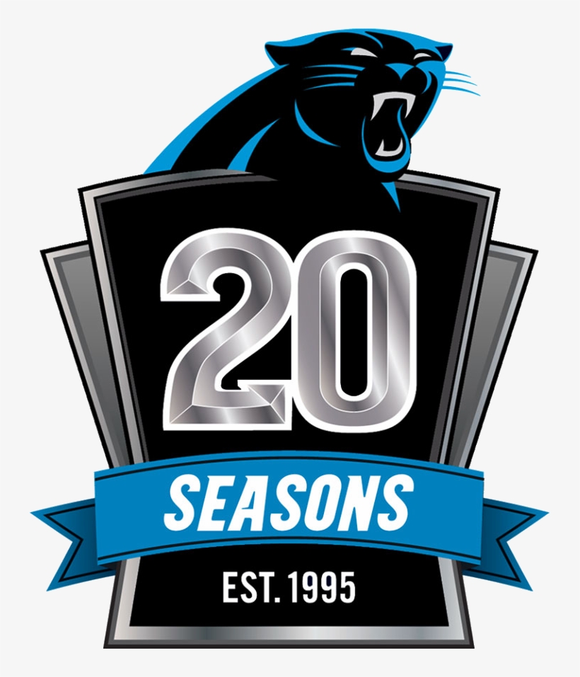 Logo Carolina Panthers 2014 - Carolina Panthers 20th Anniversary Logo, transparent png #1723234