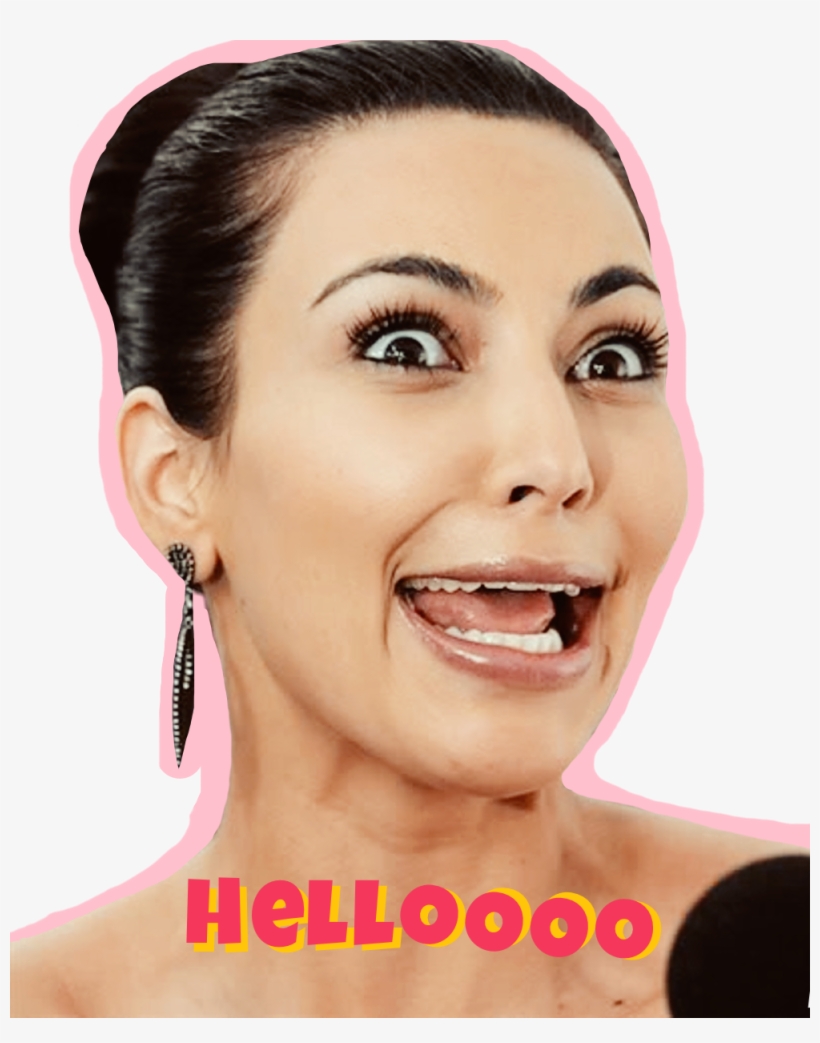 Ftestickers Sticker Kim Kardashian Funny Face Free Transparent