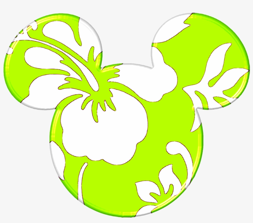 Mickey Heads Hawaiian Style Mickey Minnie Hello Kitty - Hawaiian Mickey Mouse, transparent png #1723707