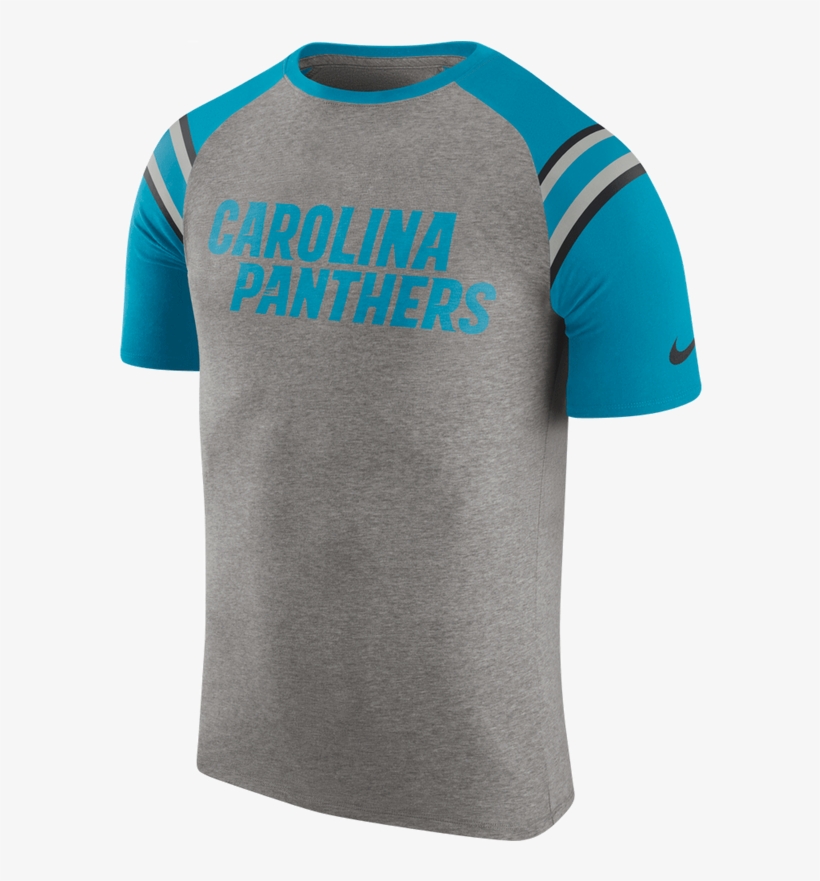 Carolina Panthers Men's Nike Enzyme Shoulder Stripe - Carolina Panthers T Shirt, transparent png #1723817