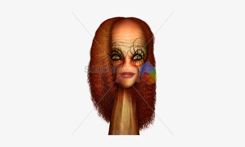 Stock Photo Of Cartoon Of Alien Redhead Woman Head - Spider Head Cartoon, transparent png #1723895