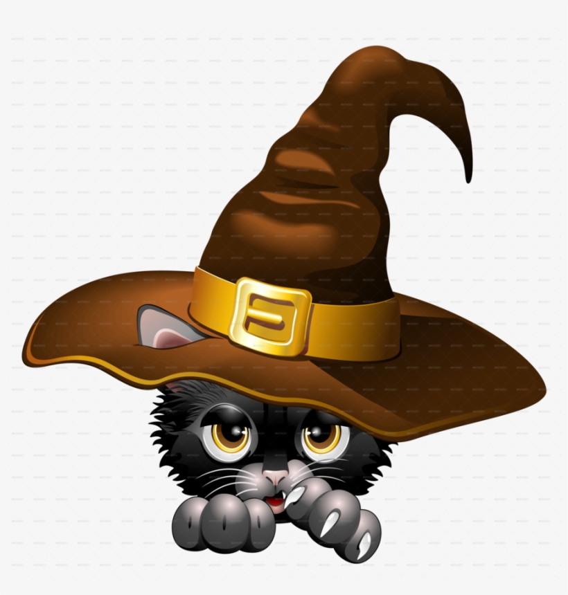 Halloween Cartoon Black Cats Clipart Kitten Cat Clip, transparent png #1724165