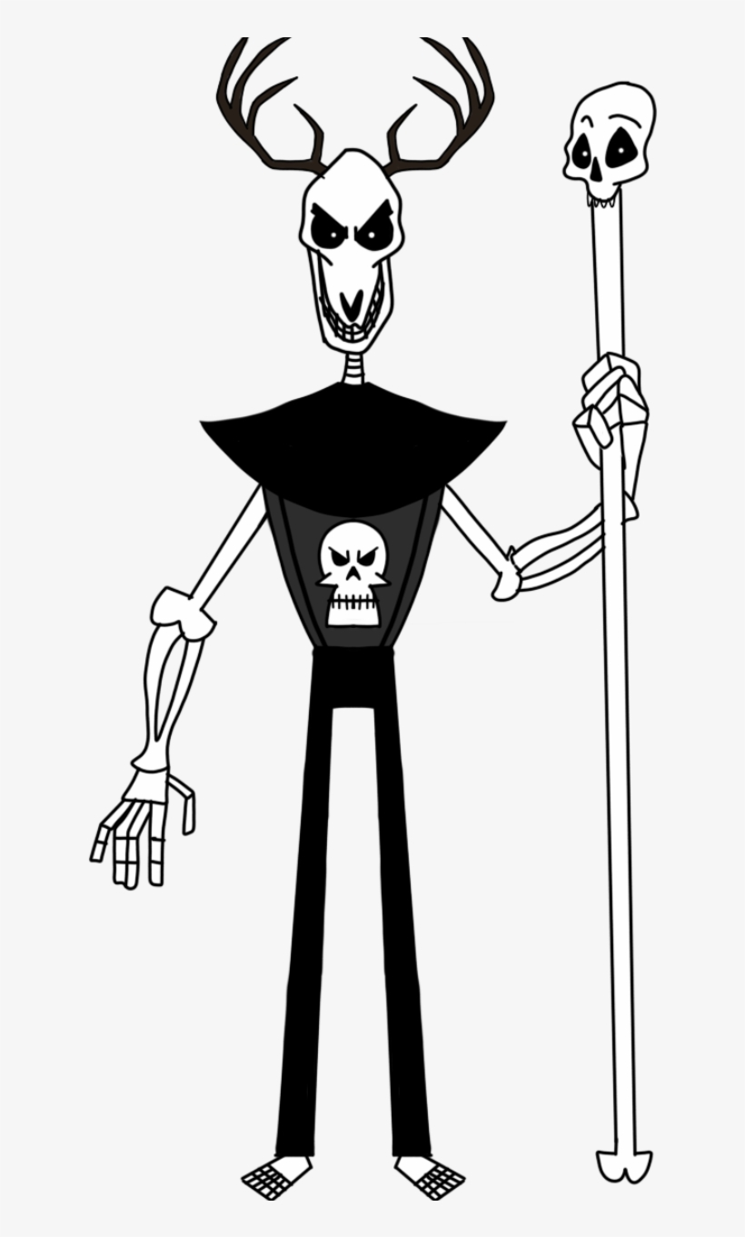 Larry Bones Deer Head Skeleton Sorcerer - Cartoon, transparent png #1724611