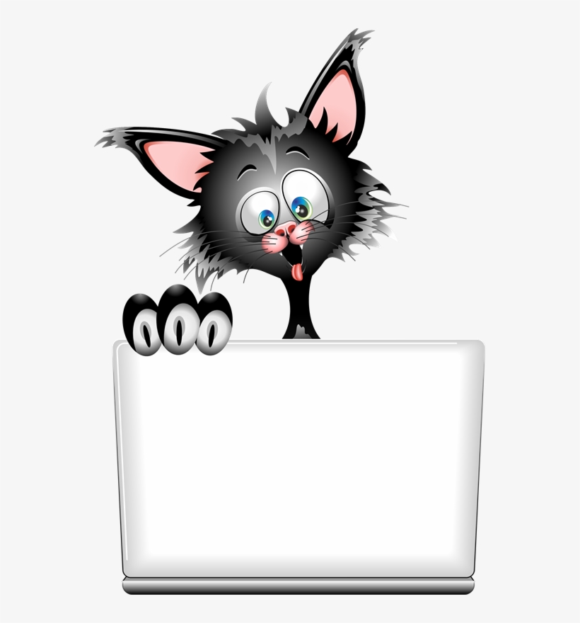 Cute Illustration, Cool Cats, Witch Cat, Cat Art, Halloween - Molduras Gato Png, transparent png #1724732