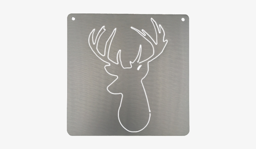 Deer Head Silver Metal Mantra - Elk, transparent png #1724839