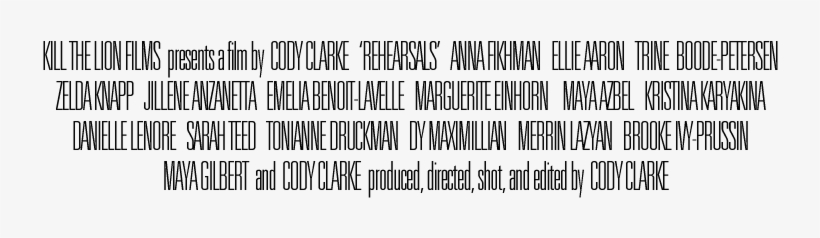 Kill The Lion Films Presents A Film By Cody Clarke, - Film, transparent png #1725207