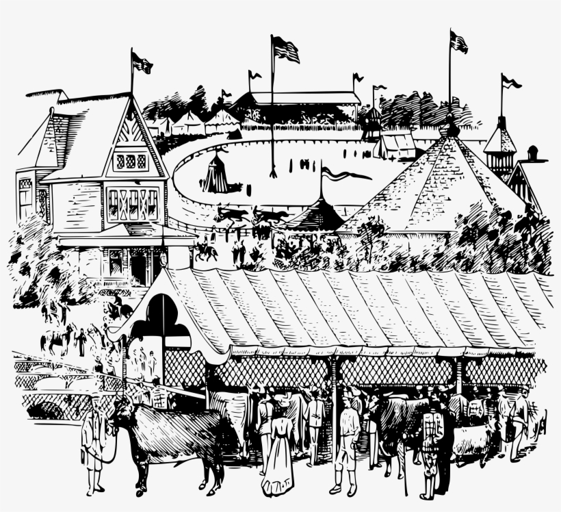 Silhouette Party People At Getdrawings - Black And White Fair Clip Art, transparent png #1725208