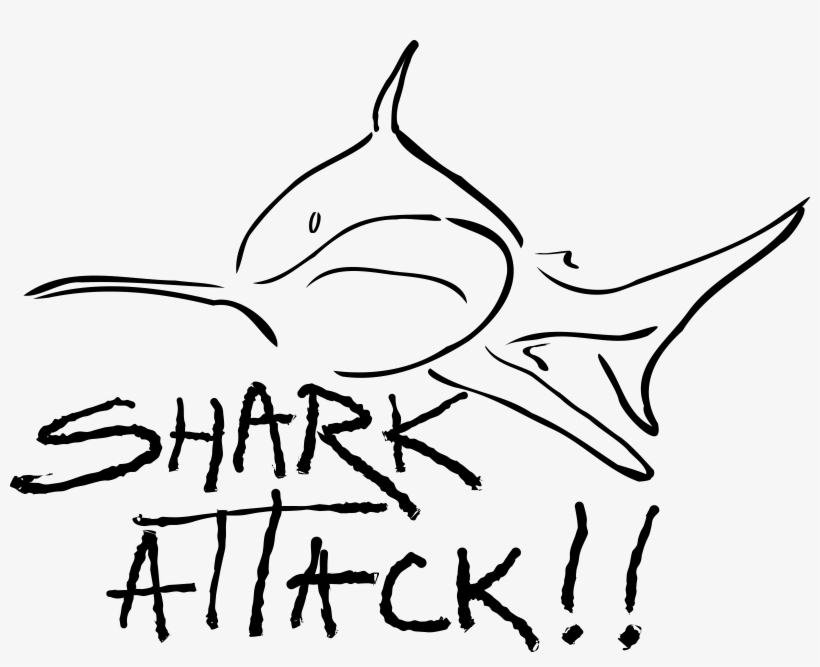 Shark Attack Cliparts - Clip Art Shark Attacks, transparent png #1725288