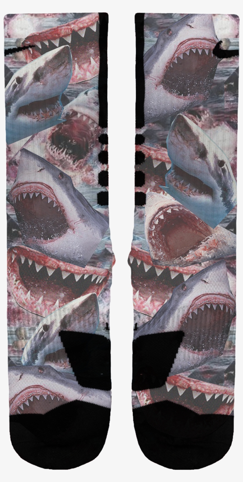 Shark Attack Custom Nike Elites - Great White Shark, transparent png #1725949