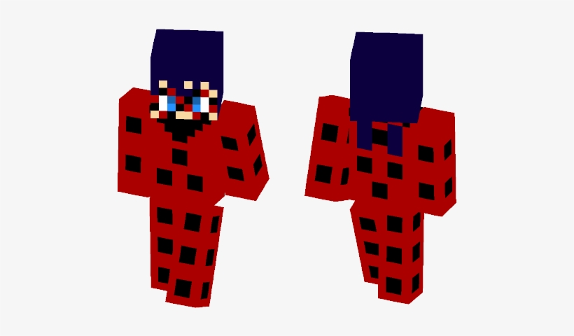 Miraculous Ladybug - Ladybug - Spiderman Ps4 Minecraft Skin, transparent png #1726015