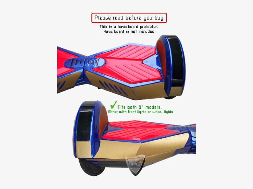 Ipg 8" Brushed Gold Smart Balancing 8 Inches Hoverboard - Ipg 6.5 Brushed Gold Protection Skin Cover Case By, transparent png #1726491