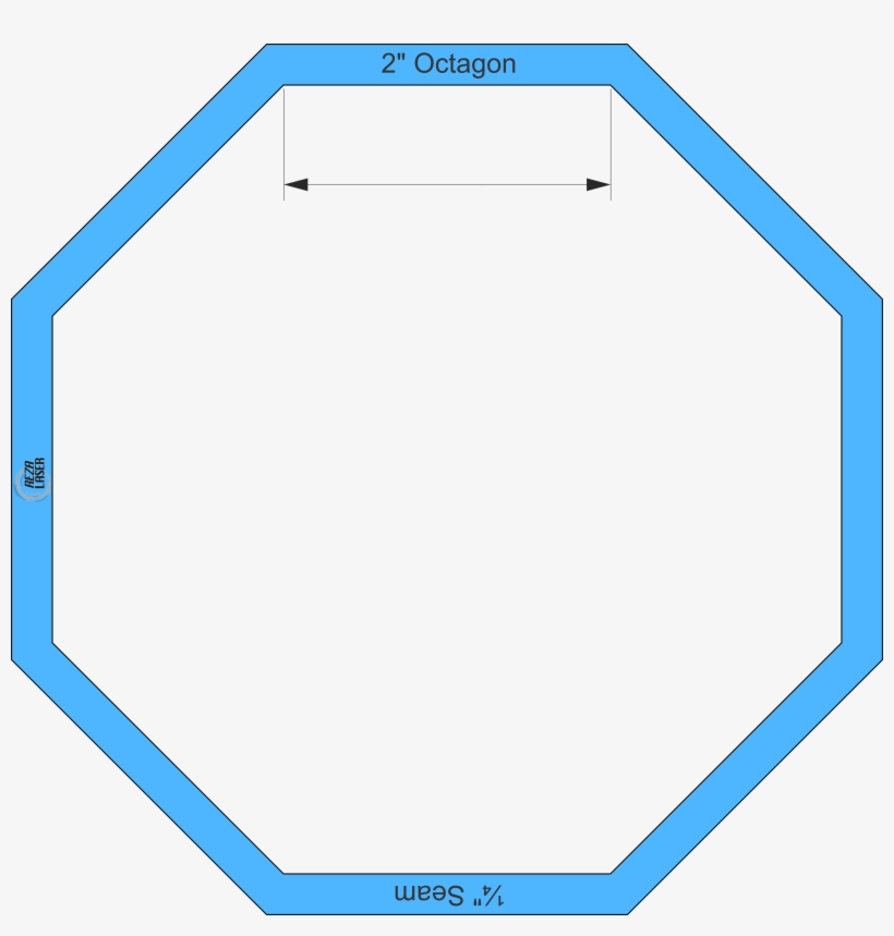 Octagon 2″ Inch Acrylic Template I Spy With ¼” Seam - Inch, transparent png #1726621