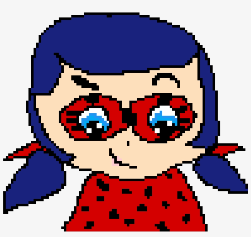 Miraculous Ladybug Pixel Art - Cartoon, transparent png #1726729