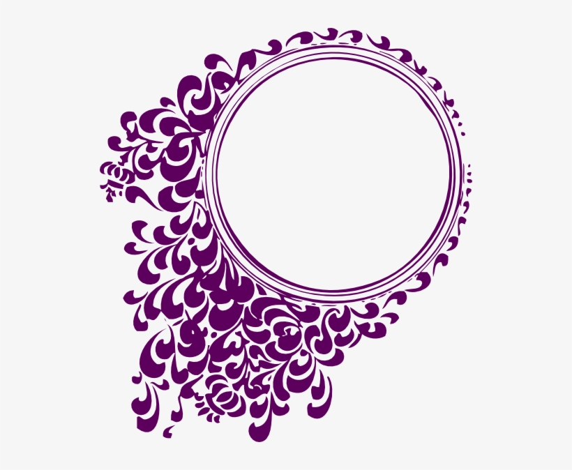 Purple Filigree Circle Clip Art At Clipart Library - Circle Border Design Png, transparent png #1727265