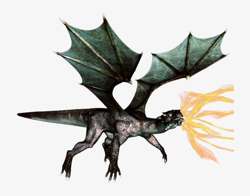 Fantasy Dragon Png Hd - Fire Breathing Dragon Png, transparent png #1727343