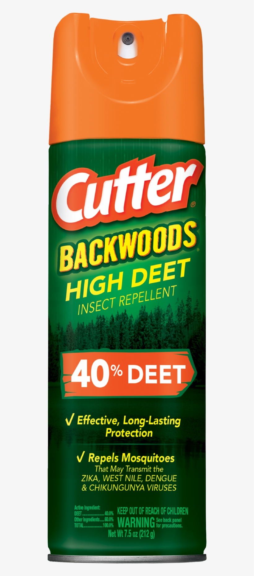 Cutter Cut Backwoods 40% High Deet - Cutter Backwoods Insect Repellent, transparent png #1727470