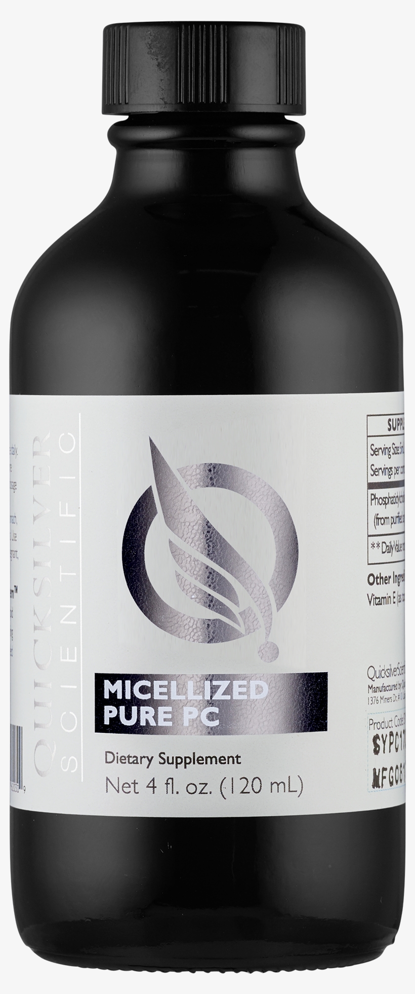 Quicksilver Scientific Pure Micellized Pure Pc, 4 Oz, transparent png #1727570
