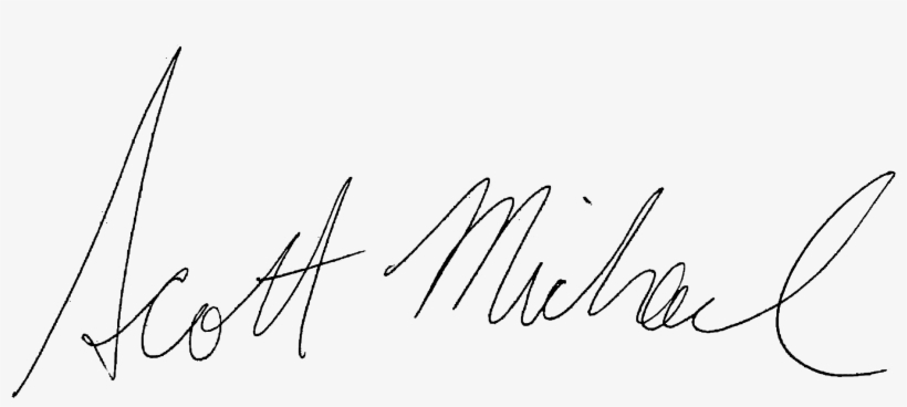 Scott Michael Amsa President And Ceo - Calligraphy, transparent png #1727764