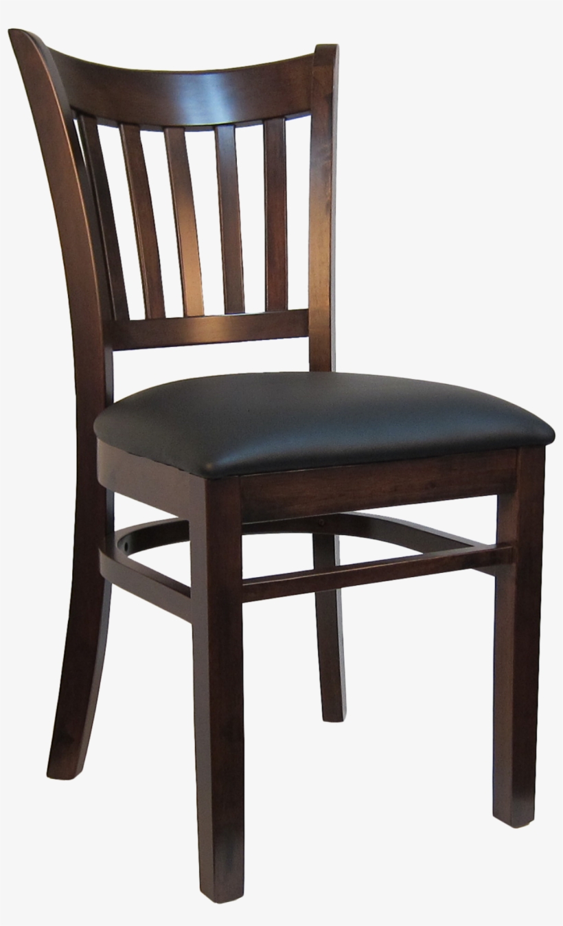 Open Vertical Back Wood Chair - Mahogany Restaurant Chair, transparent png #1727966