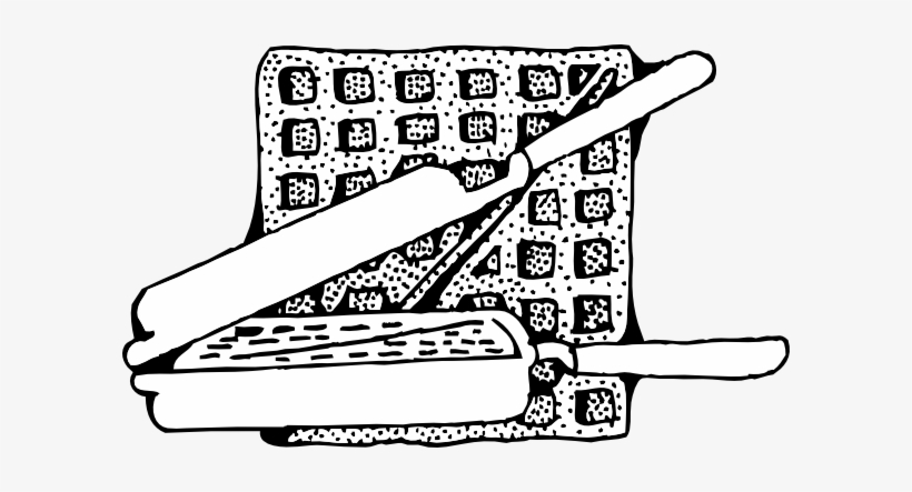 Free Vector Waffle And Waffle Iron Clip Art - Waffle Dibujo Para Colorear, transparent png #1728606