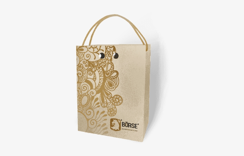 Custom Printed Recycled Paper Bag - Printed Paper Bag Png, transparent png #1728884
