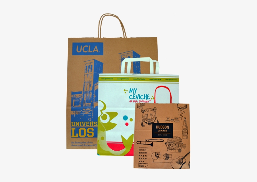 Custom Printed Handle Shopping Bags - Shopping Bag, transparent png #1729235