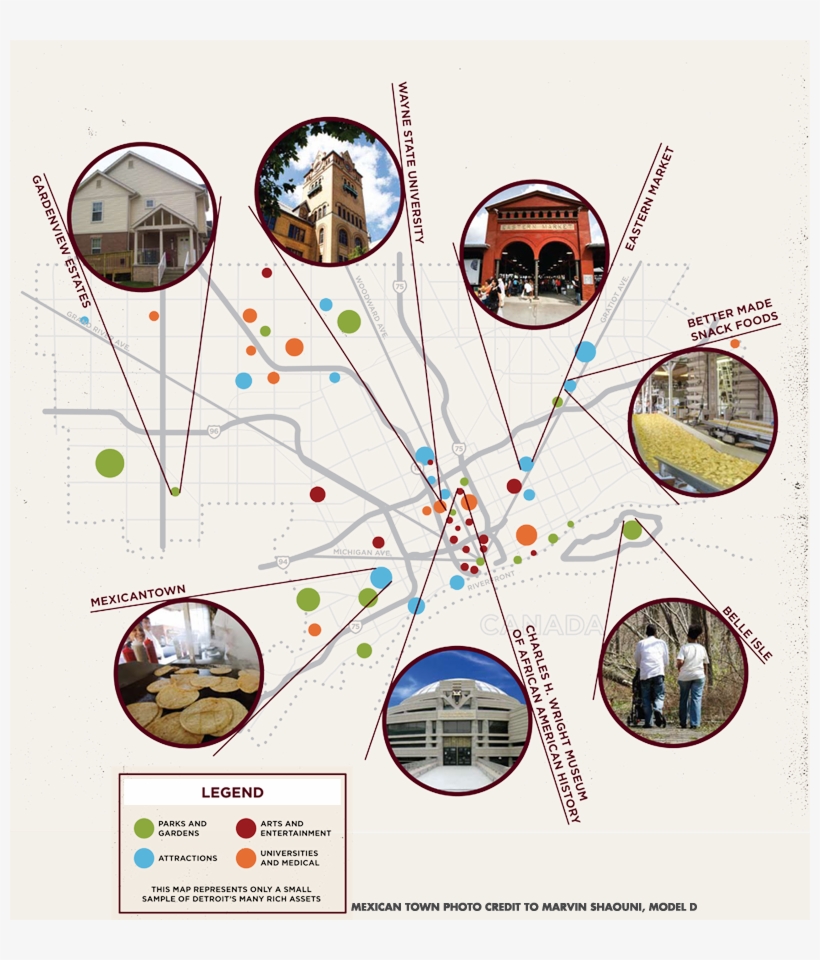 Dwp Map 2012 - Detroit, transparent png #1729299