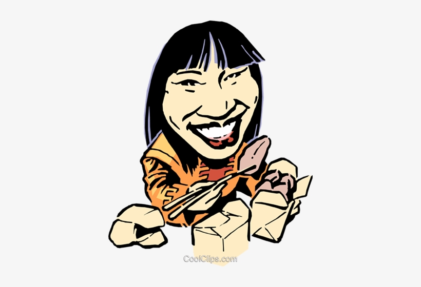 Cartoon Chinese Girl With Chopsticks, transparent png #1729840