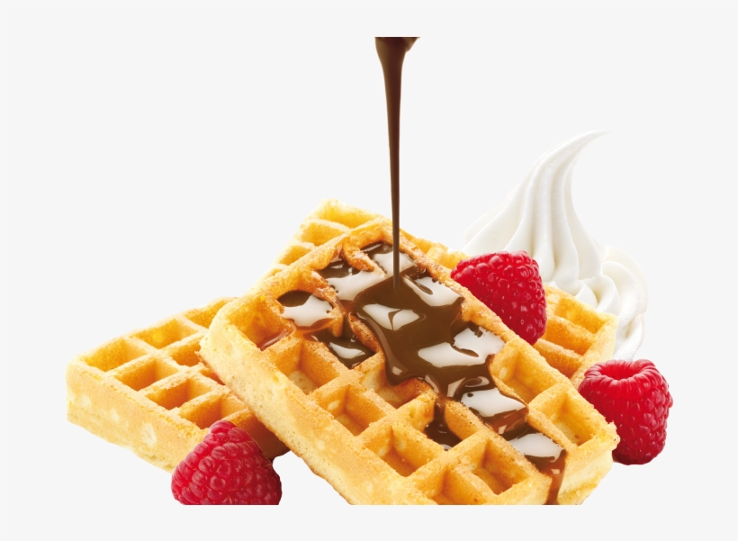 Traditional Waffle Dolccio - Waffles Con Helado Png, transparent png #1729911