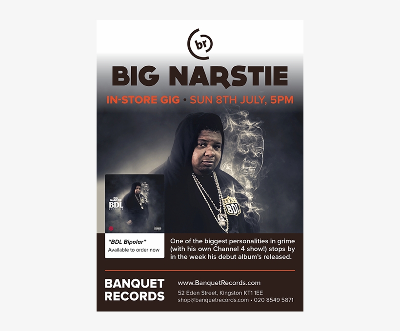 Big Narstie Thu - Banquet Records, transparent png #1729929