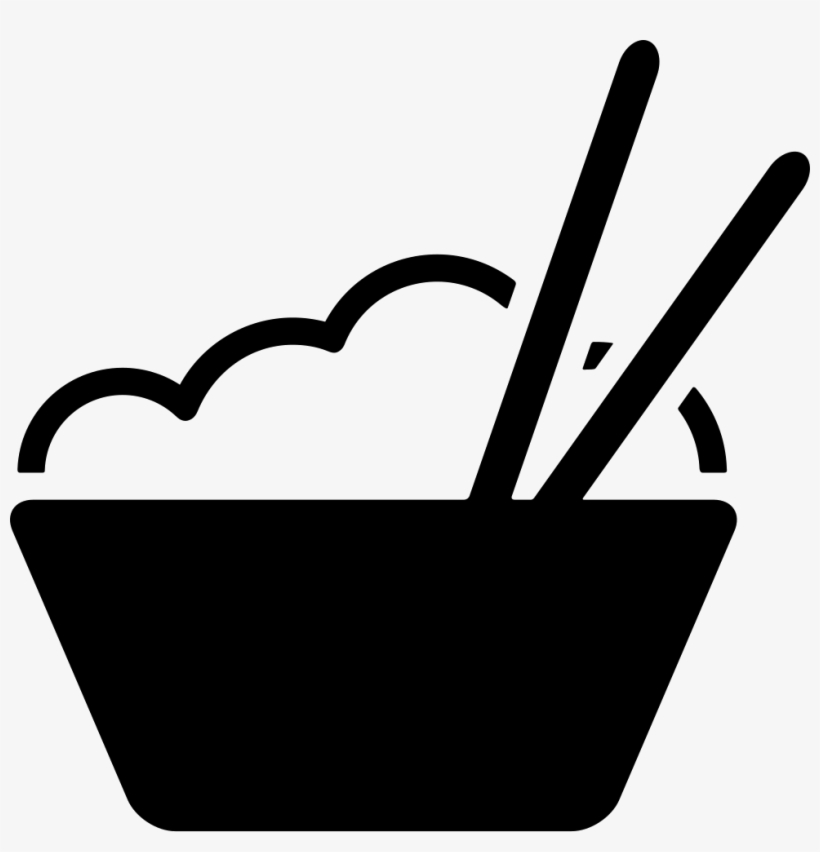 Bowl With Rice And Chopsticks Comments - Icono De Arroz, transparent png #1730066