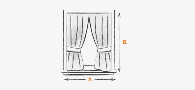 Drapes Drawing Curtain Design - Windows With Curtain Drawing, transparent png #1730642