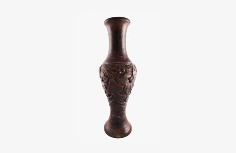 Wooden Flower Vase - Vase, transparent png #1730690
