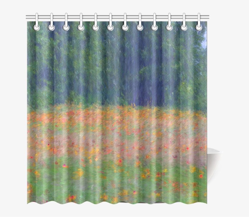 Colorful Floral Carpet Shower Curtain 69"x70" - Interestprint Starry Night Beautiful Sea Mermaid Home, transparent png #1730712