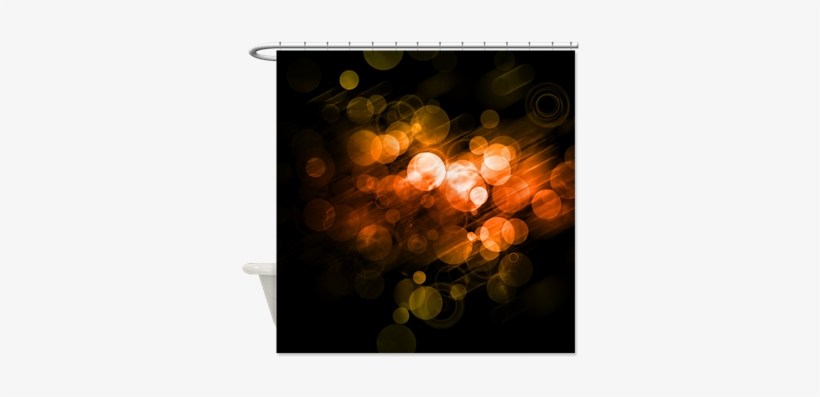 Orange Bokeh Pattern Shower Curtain - Grey & Blue Bokeh Pattern Shower Curtain, transparent png #1730767