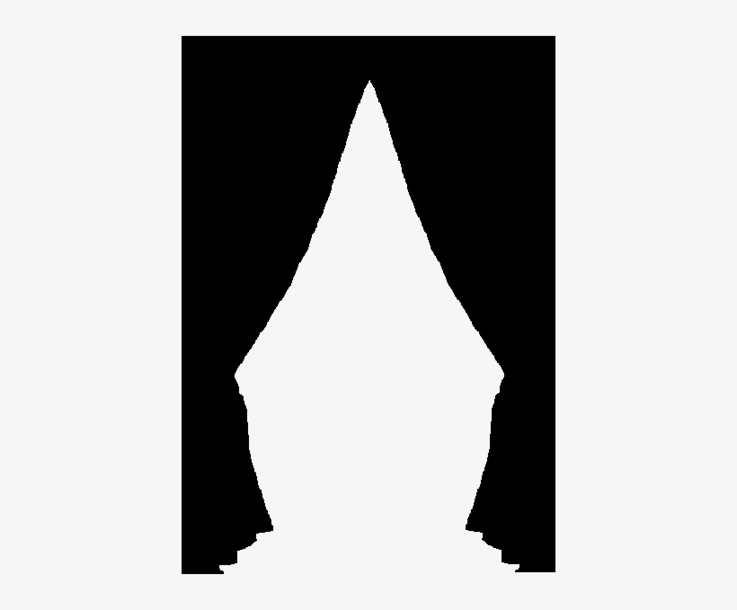 Black Curtains - Curtains Silhouette Png, transparent png #1730850
