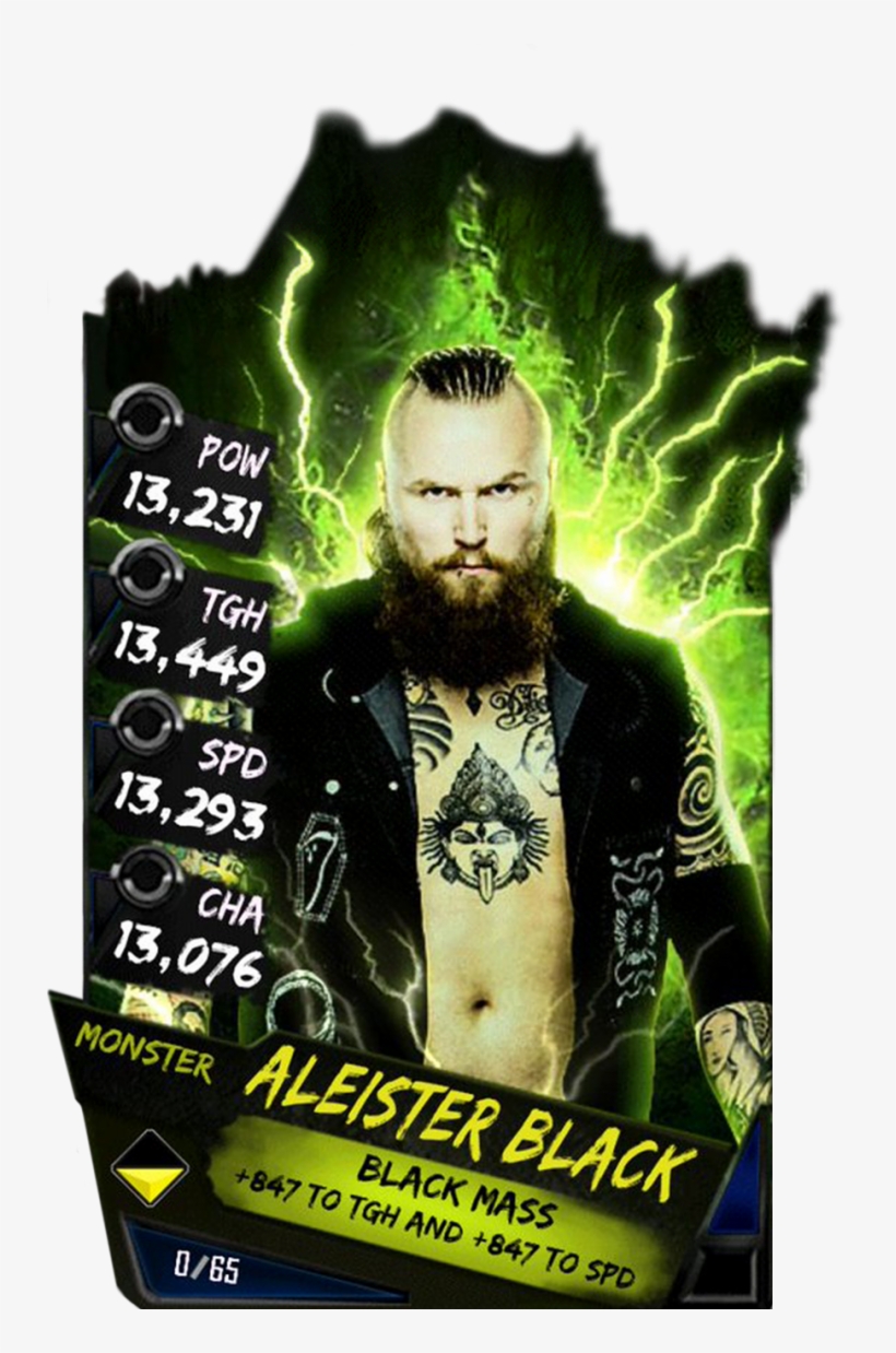 Supercard Aleisterblack S3 14 Wrestlemania33 Fusion - Wwe Supercard Monster Cards, transparent png #1731345