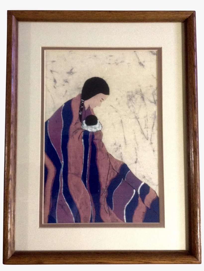 Dolores Smith, Original Fabric Batik Painting Of Indian - Picture Frame, transparent png #1731390