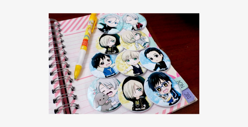 Yuri On Ice Yuri Yurionice Victor 9 Pieces Of Brooches, transparent png #1731879