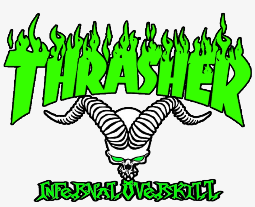 Thrasher Wallpaper - Green Thrasher Logo, transparent png #1732140