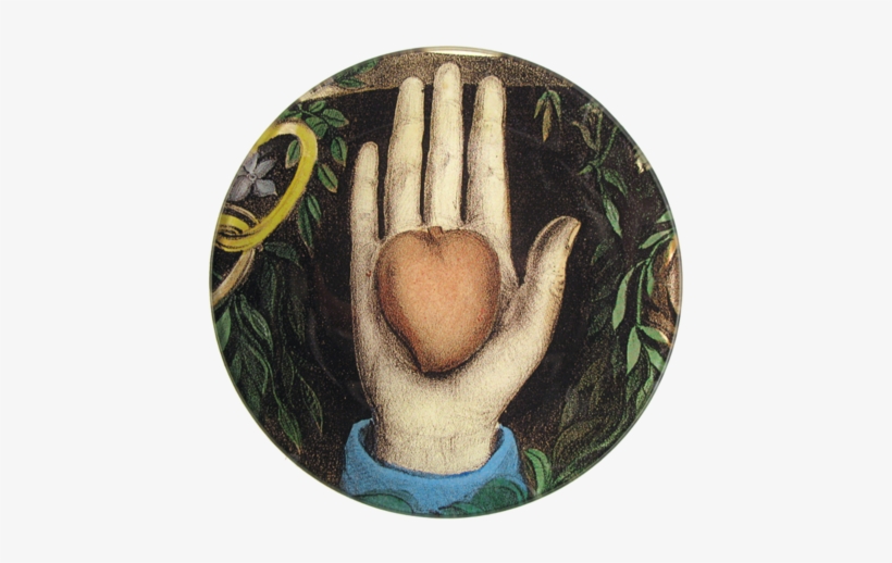 Heart In Hand 5 3/4" Round Plate - John Derian Heart In Hand, transparent png #1733180