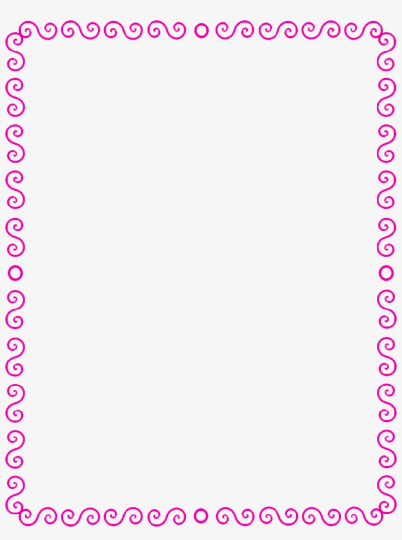 Border Pink Page Frames Spiral Border S Spiral Edge - Red Cross Border, transparent png #1733682