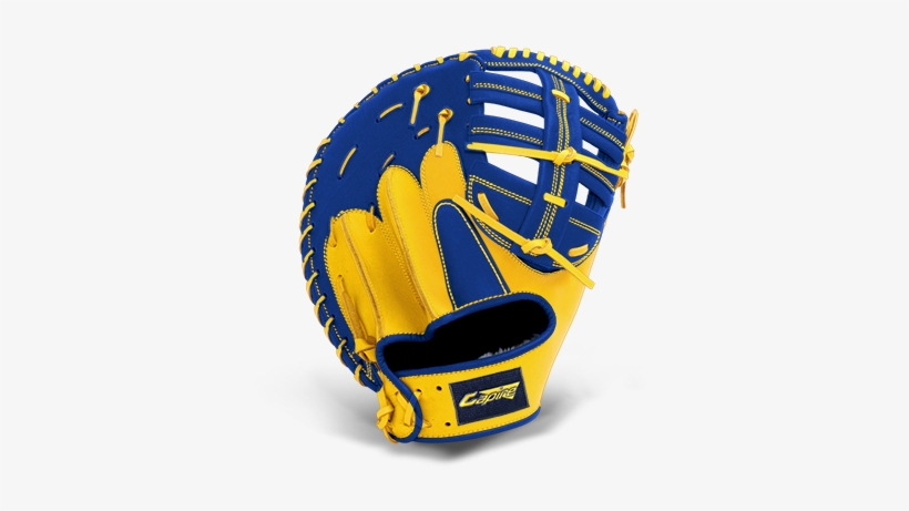 Blue And Yellow Baseball Glove, transparent png #1733729