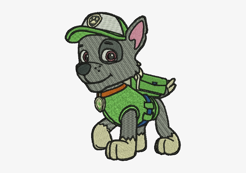 Rocky Paw Patrol Embroidery Designs Cartoon Character - Rocky Paw Patrol Drawing, transparent png #1733866