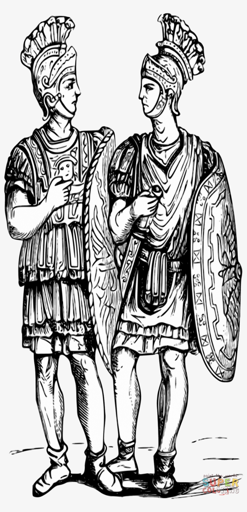 Click The Roman Soldiers Coloring Pages To View Printable - Romer Png, transparent png #1733936