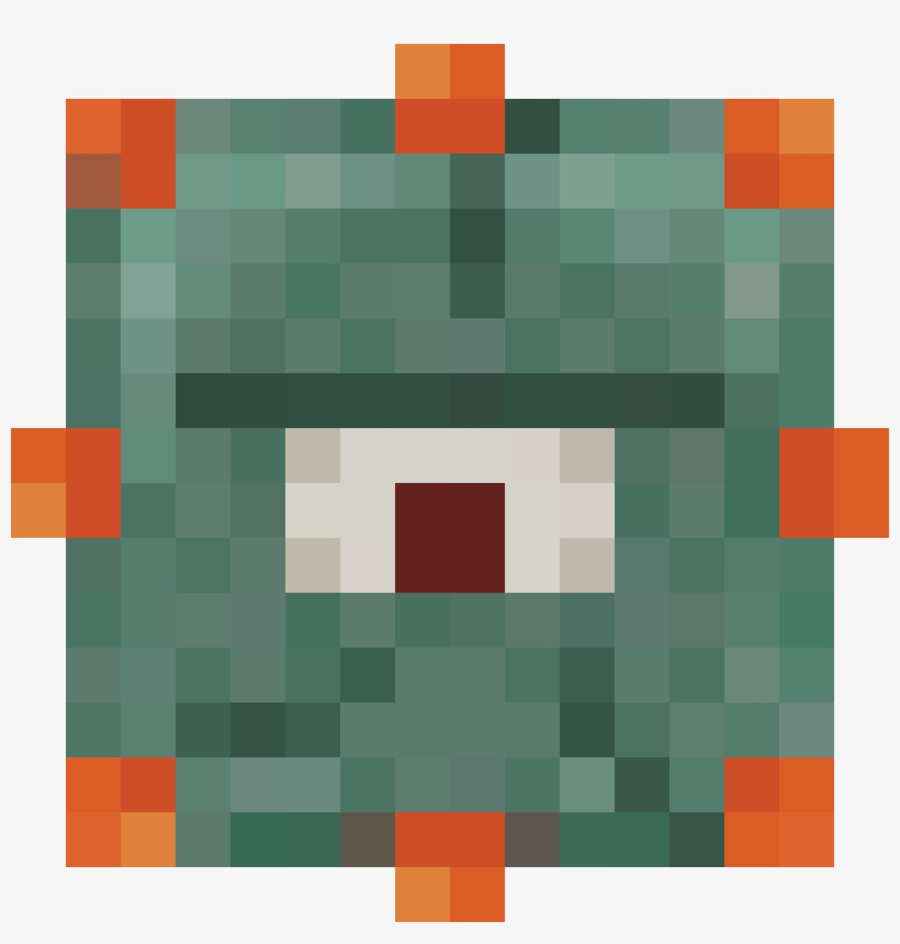 Guardian - Pixel Art Guardian Minecraft, transparent png #1734597